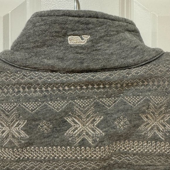 Vineyard Vines‎ Cotton Embroidered Winter Snowflake Shep Pullover - Size Small - Picture 7 of 7